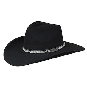 Chapéu Cavalgada Preto de Feltro Texas Diamond 34225