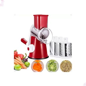 Cortador Ralador Fatiador Legumes Queijo Manivela 3 Lâminas