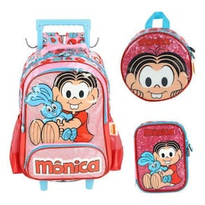 Kit Mochila Carrinho  Turma Da Mônica Magali