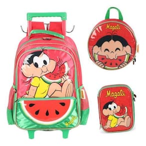 Kit Mochila Carrinho  Turma Da Mônica Magali
