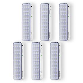 Kit 06 Luminárias de Emergência Led Intelbrás Autônoma Lea 31 com 30 Leds Branco Bivolt