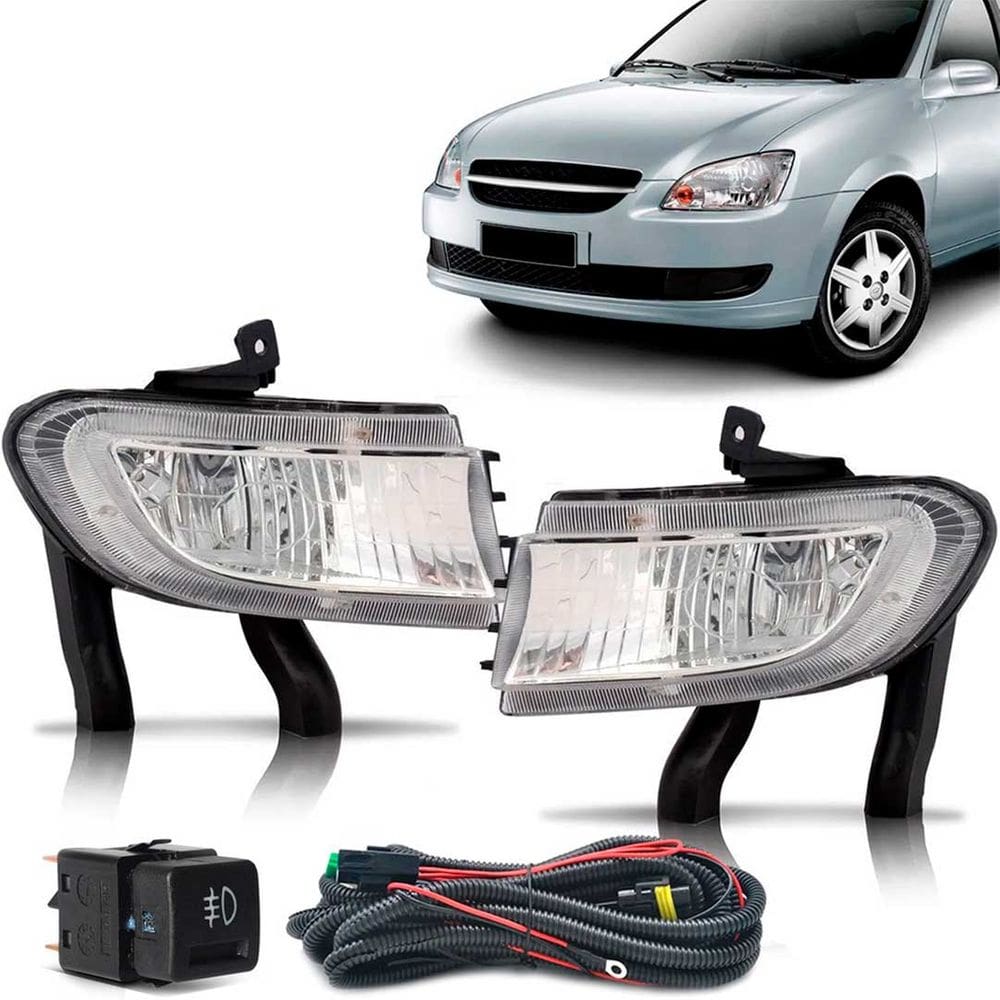 Kit Farol de Milha Auxiliar Corsa Classic 2011 2015 C/botão