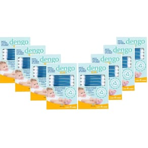 Kit 8 Cxs Hastes Cotonete Bebe Recem Nascido Dengo Baby C/48