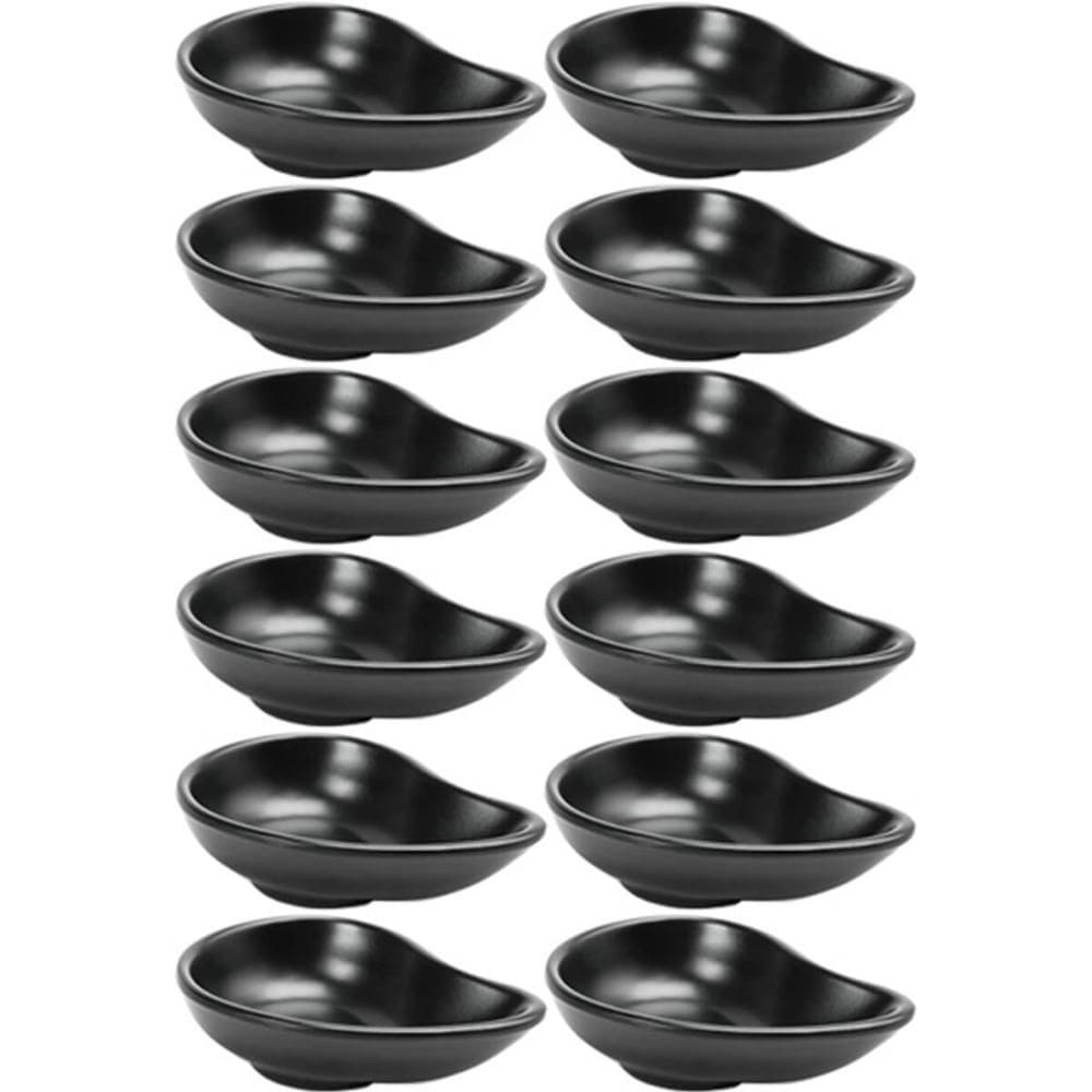 Kit 12 Porta Molhos de Melanina 60ml Gota Black Profissional Molheira para Servir Caldas doces