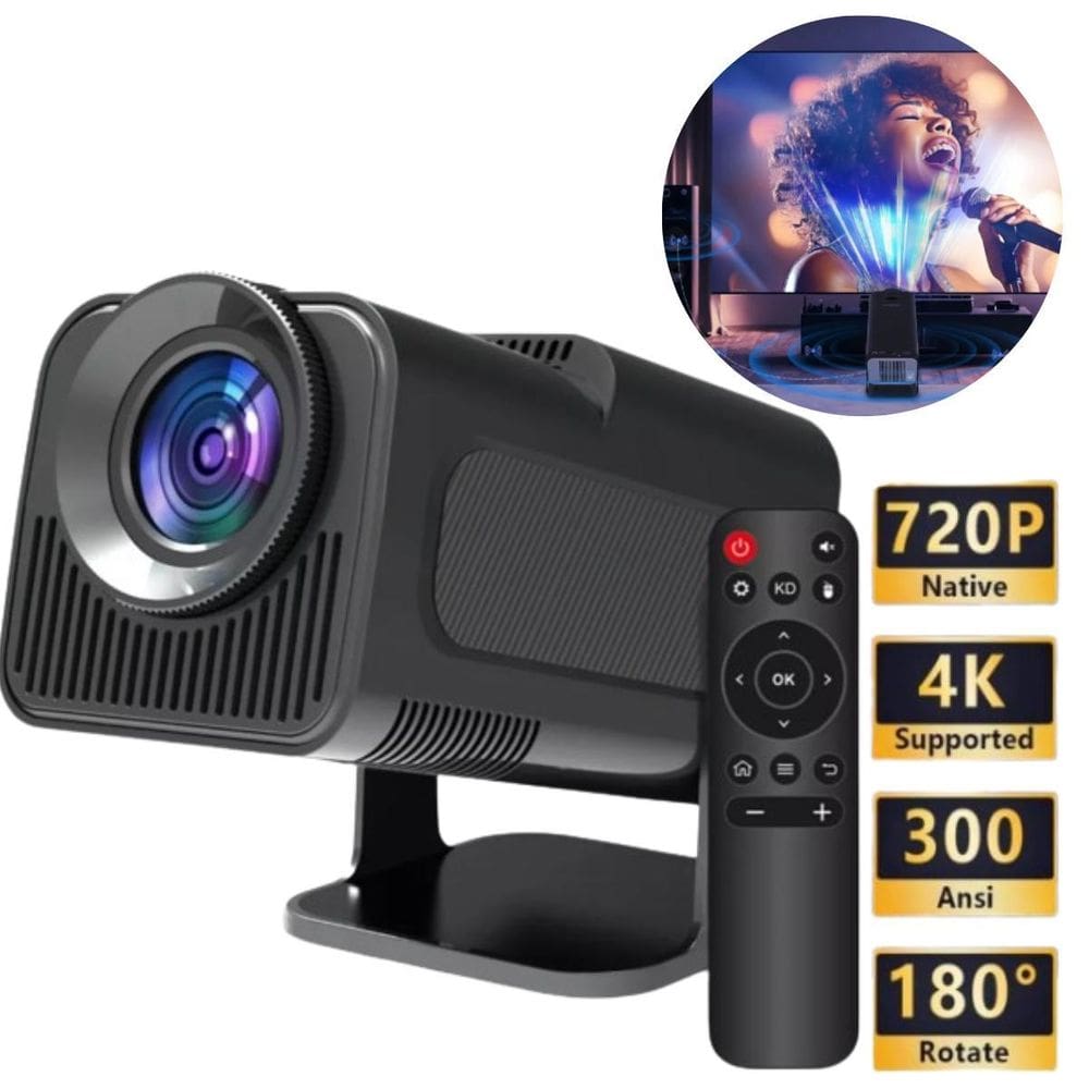 Projetor Hy320 Wifi Hd 390 Ansi Android H713 Smart Tv - 4K