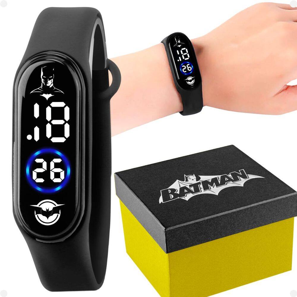 Relógio Infantil Digital Prova d´água Batman + Caixa personalizada - Orizom Kids