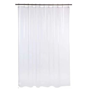 1 Cortina Box Banheiro PVC Transparente Antimofo Ilhós 2,00m