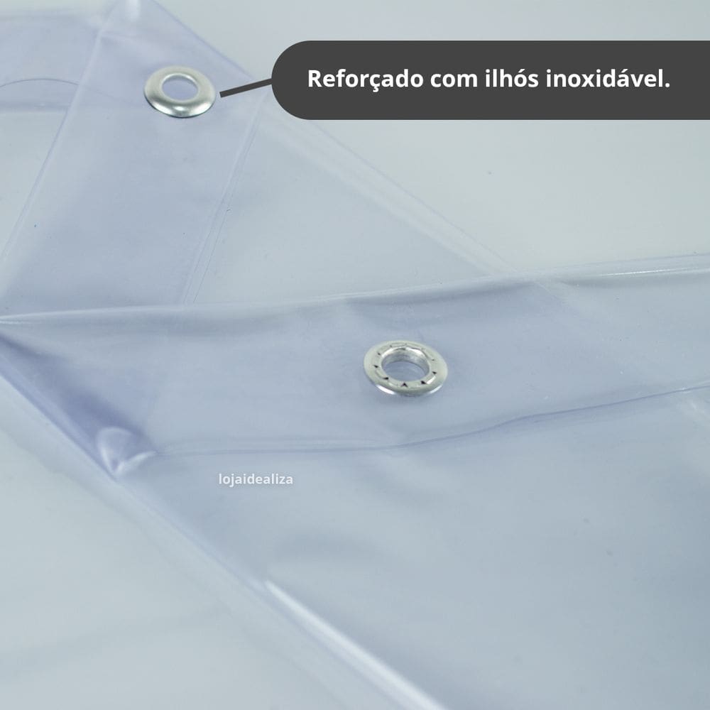 2 Cortina De Box Transparente Grossa 2,00 X 1,40 Antimofo