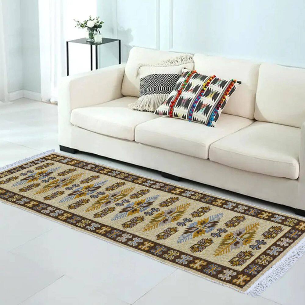 1 Tapete Kilim Passadeira Algodão Lux Dupla Face Kmr1 60x180