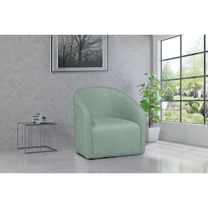 Poltrona Decorativa Julia Veludo Acqua - LM DECOR