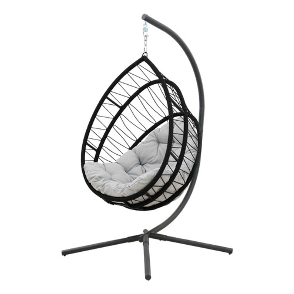 Cadeira Balanço Oval 190cm Aço Jardim E Varanda Até 160kg