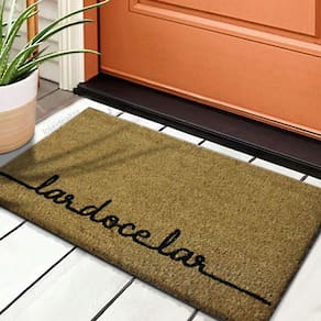 1 Tapete Porta Capacho Fibra Coco Antiderrapante 33x60 E8