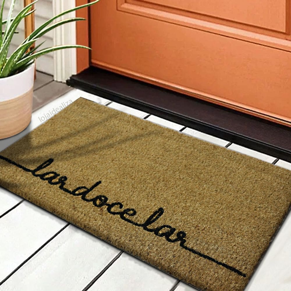 2 Tapete Porta Capacho Fibra Coco Antiderrapante 33x60 E8