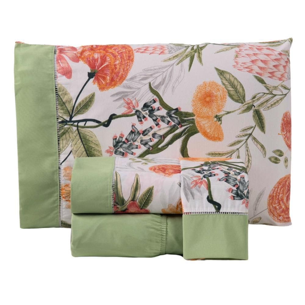 Jogo Cama Lençol Encanto King Estampado Percal 180 Fios