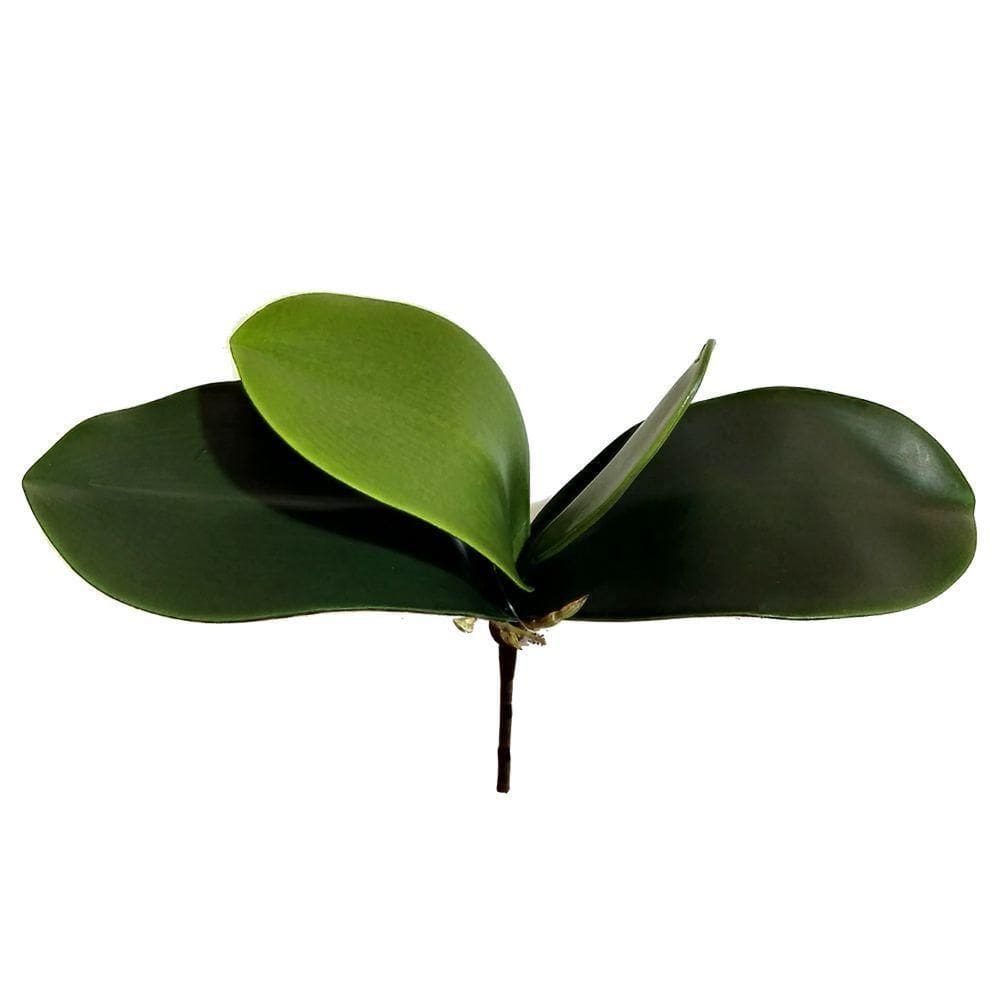 Folha Orquidea Artificial Verde 22 Cm - D`rossi