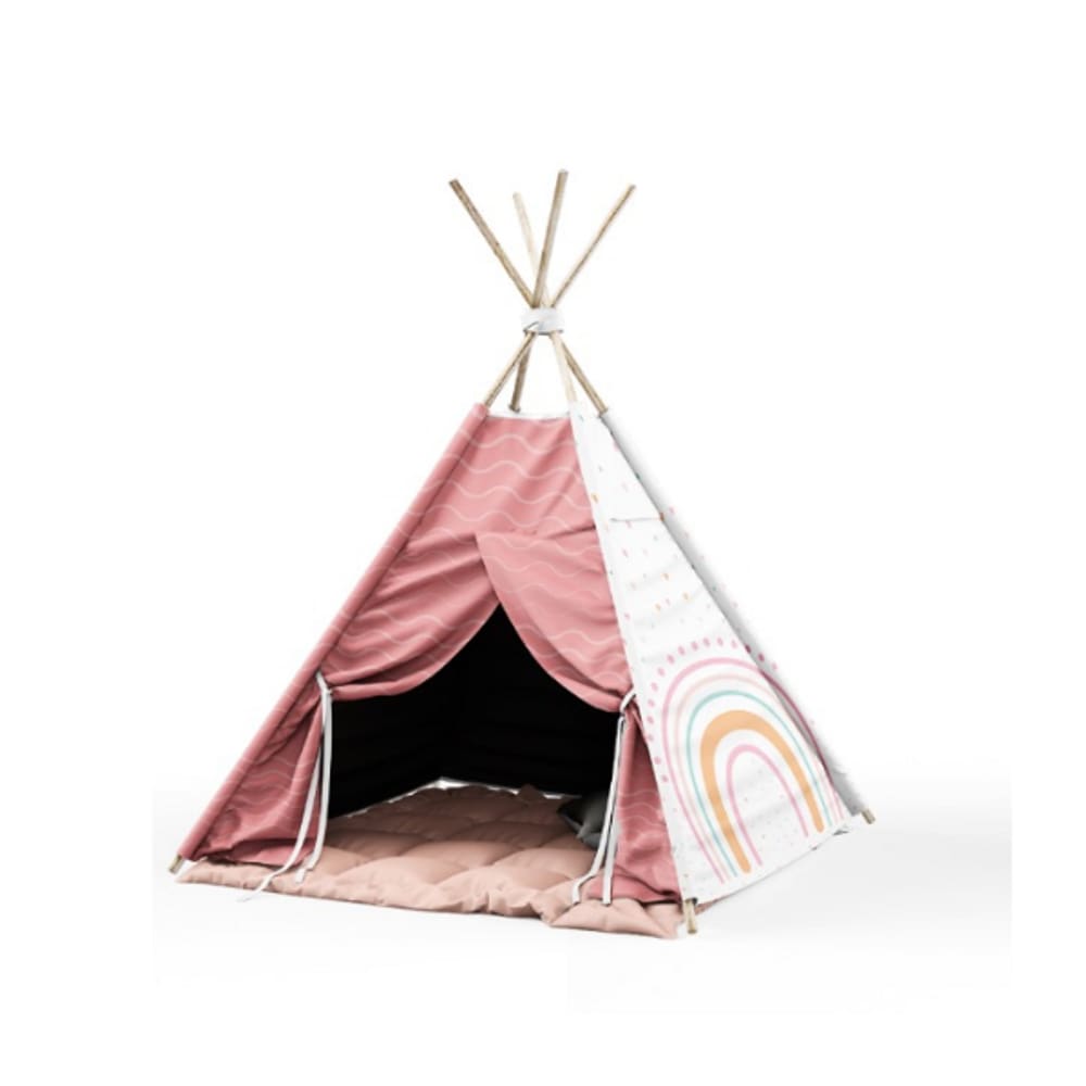 Cabaninha/tenda/toca Infantil para Festa do Pijama Arco iris Boho