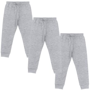 Kit 3 Calças Kyly Moletom Flanelado Infantil Unissex Cinza