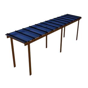 Kit Policarbonato Azul 6mm 8,00m X 1,50m - Perfis Naturais