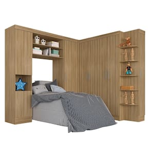 Guarda Roupa Modulado Solteiro Andrea Boreal - Móveis Arapongas
