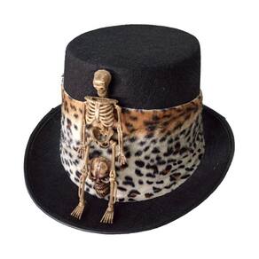 Chapéu Cartola El Brujo Voodoo Preto Halloween