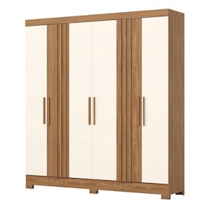 Guarda Roupa Casal B367 Nature Off White Henn - Briz Móveis