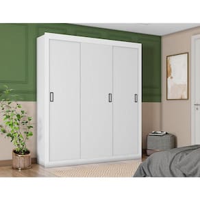 Guarda Roupa Casal Ambiente Cor2303044 Branco - Araplac