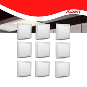 Kit 10 Painel Modular LED Plafon Sobrepor 45W Branco Frio