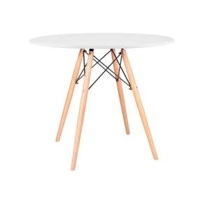 Mesa Eames Eiffel Wood Tampo de Madeira 110cm Branco - NEW Branco