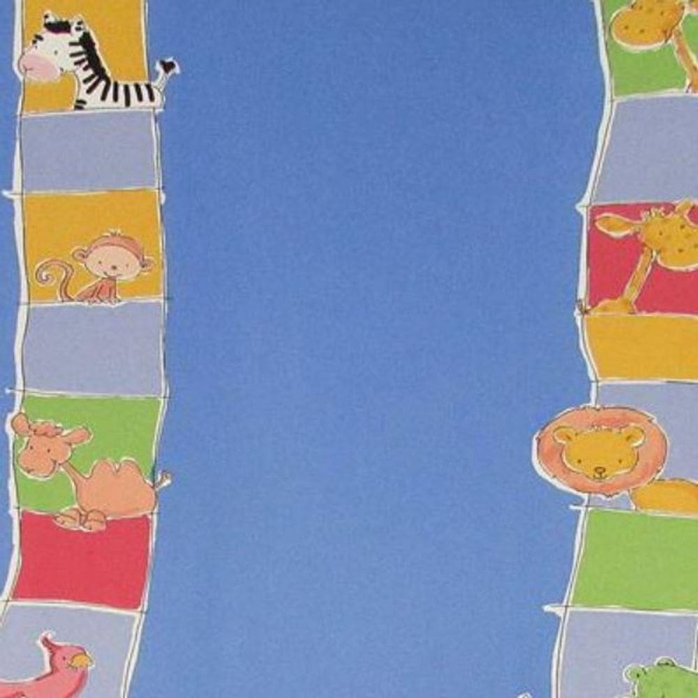Papel de Parede Safari Friends Infantil Colorido SF6213