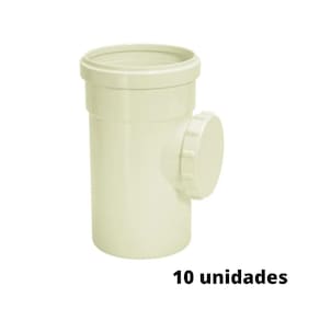 Kit 10 Tê De Inspeção Esgoto 75x75mm Amanco