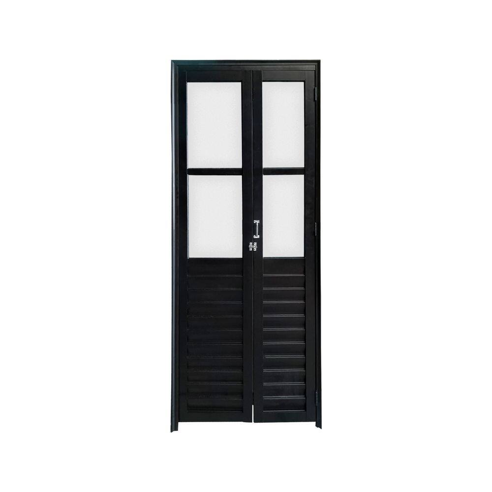 Porta Camarão Com Vidro Preto E 210x80 Linha 25 Esmeralda