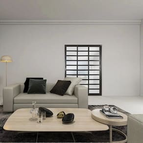 Porta de Aluminio de Correr 210x120cm 3 Folhas com Travessa Topsul Preto