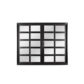 Janela de Aluminio de Correr 100x200cm 4 Folhas com Vidro Liso Esquadrisul Preto
