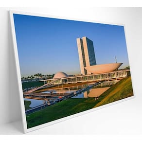 Quadro Congresso Nacional Brasília Medidas 60x40 Cm Tipo De Impressão Adesivo Fotográfico