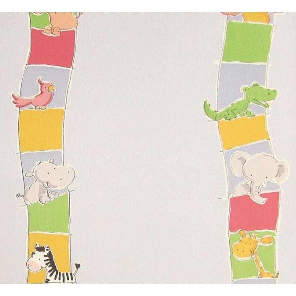 Papel de Parede Safari Friends Infantil Colorido SF6208
