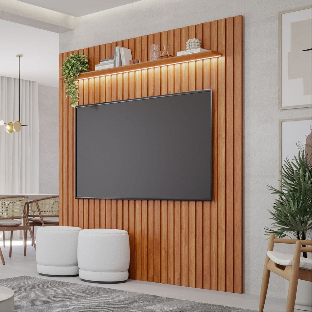 Painel para Tv até 70 Polegadas C/led Maragogi, Espresso Moveis. Cinamomo