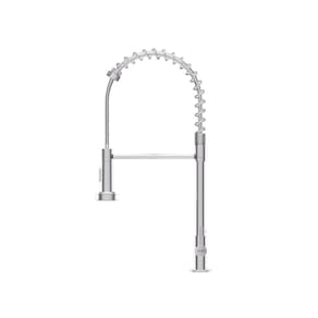 Torneira Gourmet Cozinha Monocomando Duo Escovada Cinza