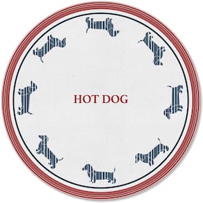 Kit 2 Capas para Sousplat Hot Dog Cachorro Quente 35x35cm Cachorro Quente