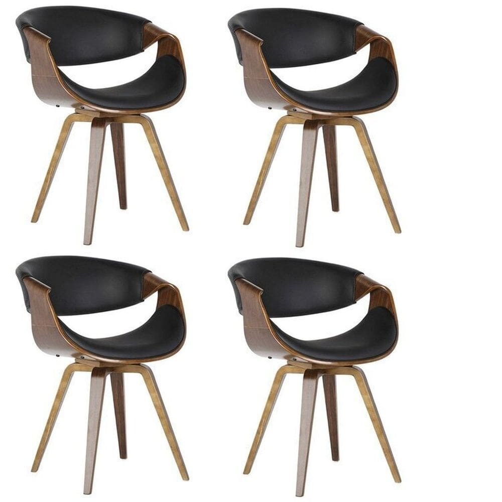 Kit com 4 Cadeiras Nicole para Sala de Jantar Preto