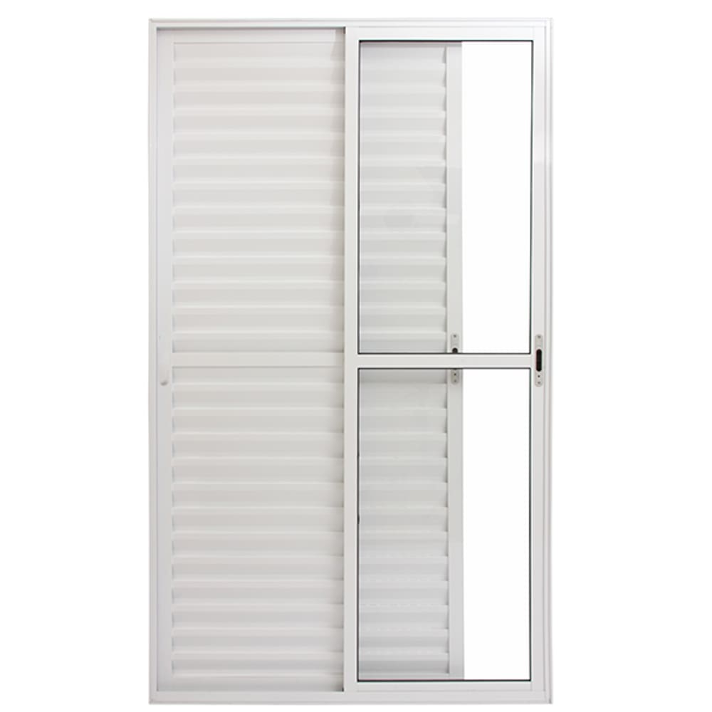 Porta Balcão 3 Folhas Veneziana 210x120 Branco Linha 22