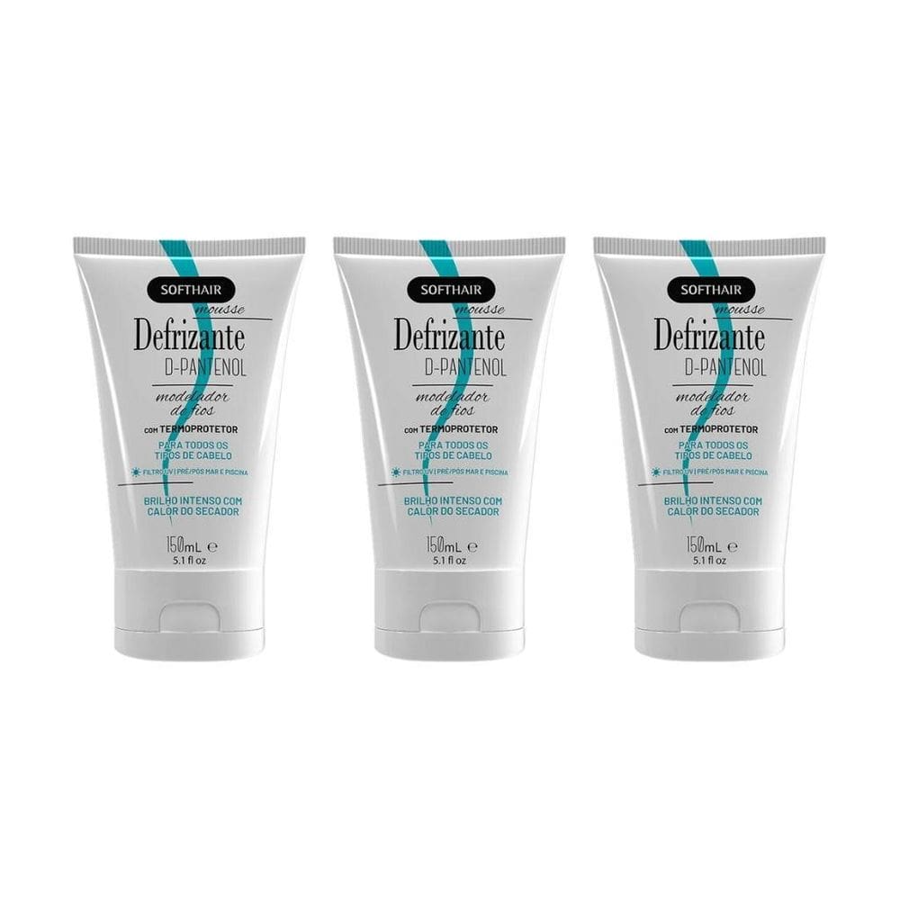 Defrizante Soft Hair 150Ml D-Pantenol - Kit Com 3Un