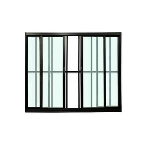 Janela 4 Folhas Com Grade Preto 120x150 Linha 18 Esmeralda