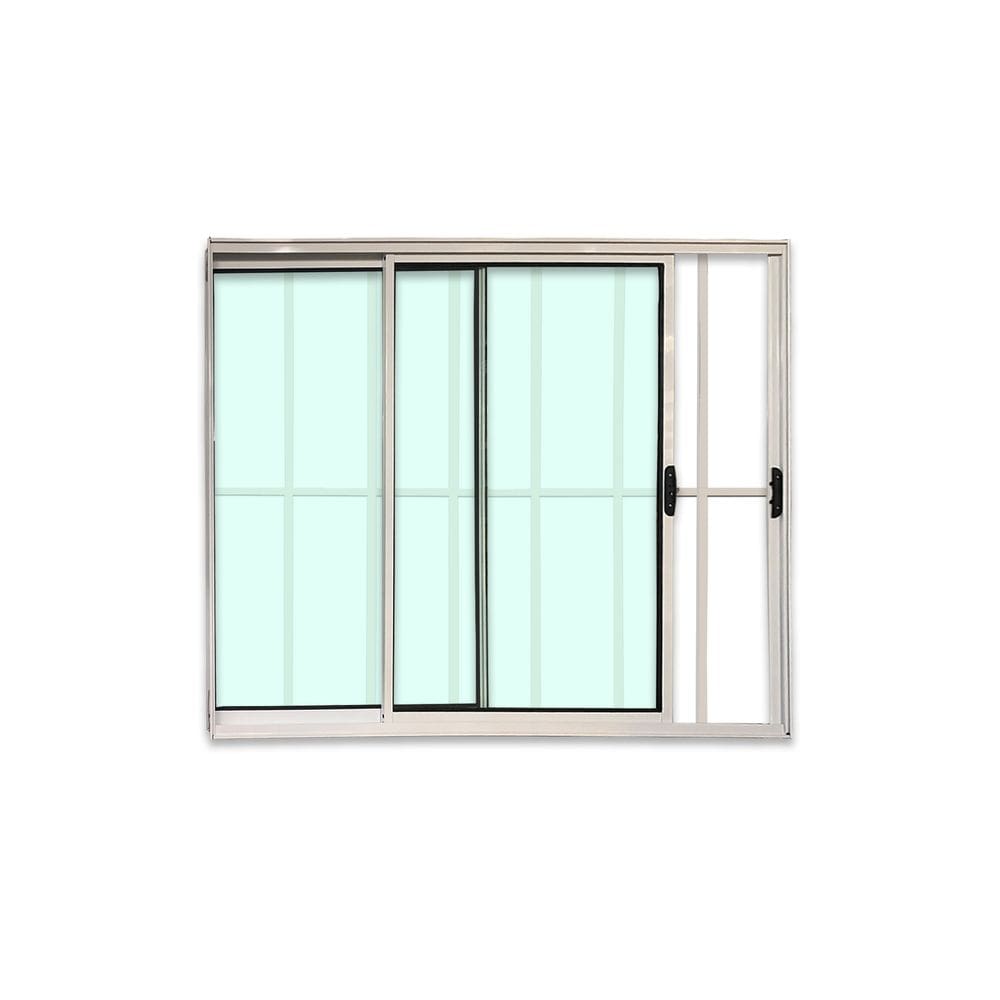 Janela 2 Folhas Com Grade Branco 100x150 Linha 18 Esmeralda