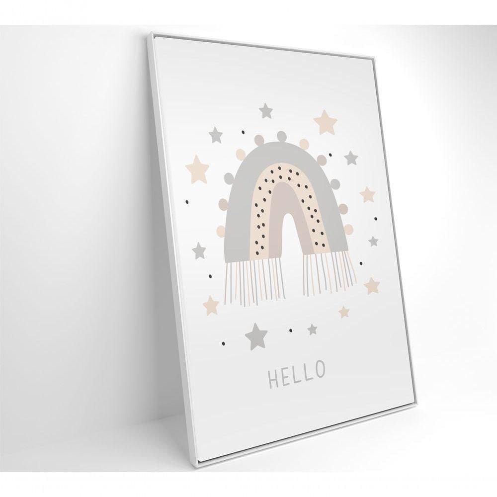 Quadro Infantil Boa Noite Estrelas Medidas 80x120 Cm Impressão Vidro Acrílico