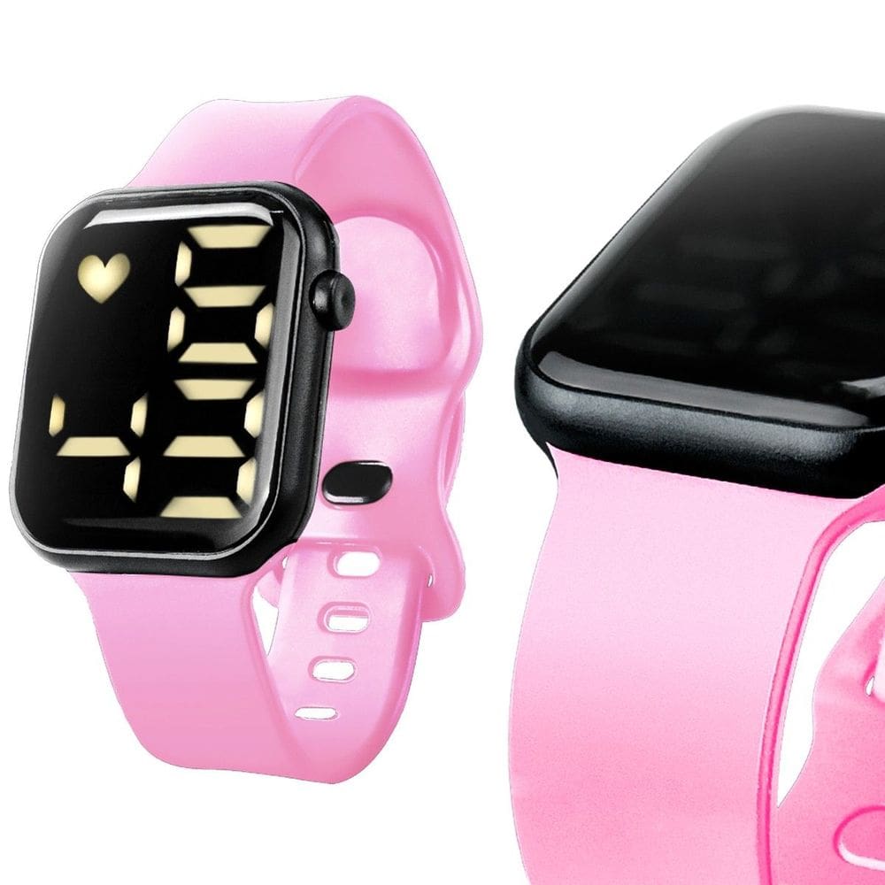 Relógio Infantil Digital Barbie Prova D´água Pulseira Silicone Ajustável - Orizom Kids