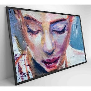 Quadro Pintura Rosto Feminino Medidas 120x80 Cm Impressão Tecido Canvas