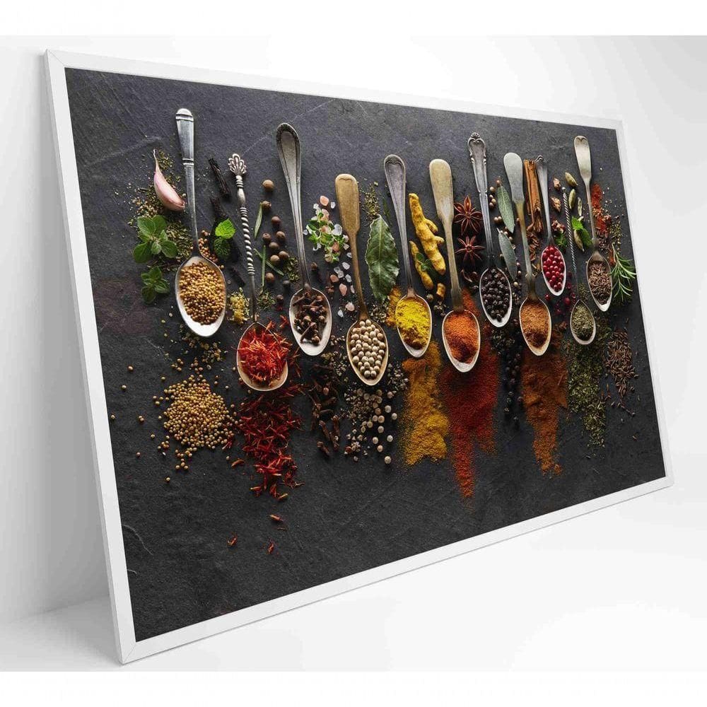 Quadro Tempero E Especiarias Medidas 90x60 Cm Impressão Vidro Acrílico