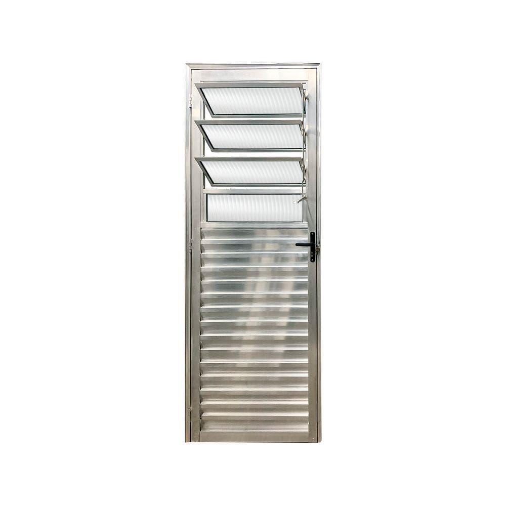 Porta Basculante Brilhante E 210x80 Linha 25 Esmeralda Vidro Canelado