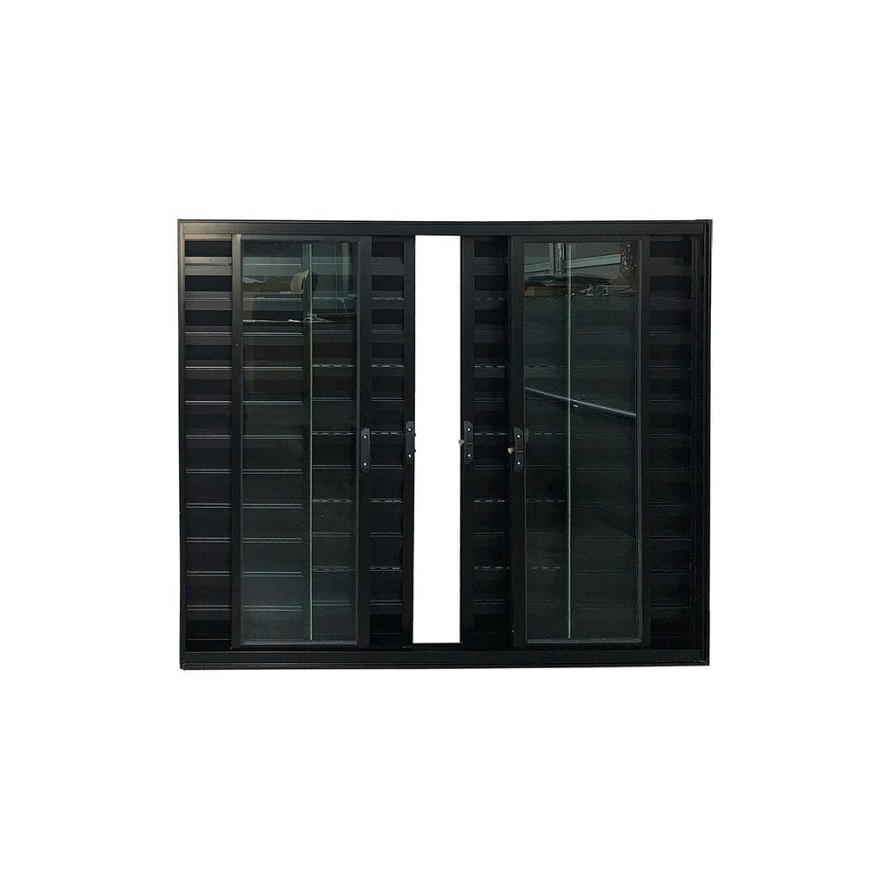 Veneziana 6 Folhas Preto 100x200 Linha 18 Esmeralda