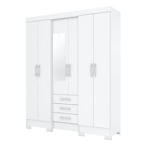 Guarda Roupa Solteiro B23 Branco - Briz Móveis